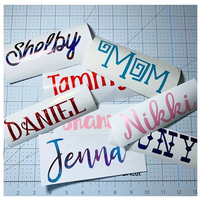 Custom Name or Text Vinyl Decal Sticker - image1
